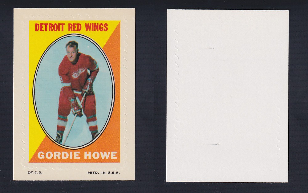 1970-71 O-PEE-CHEE STICKER STAMP G. HOWE photo 1970-71 O-PEE-CHEE STICKER STAMP G. HOWE photo