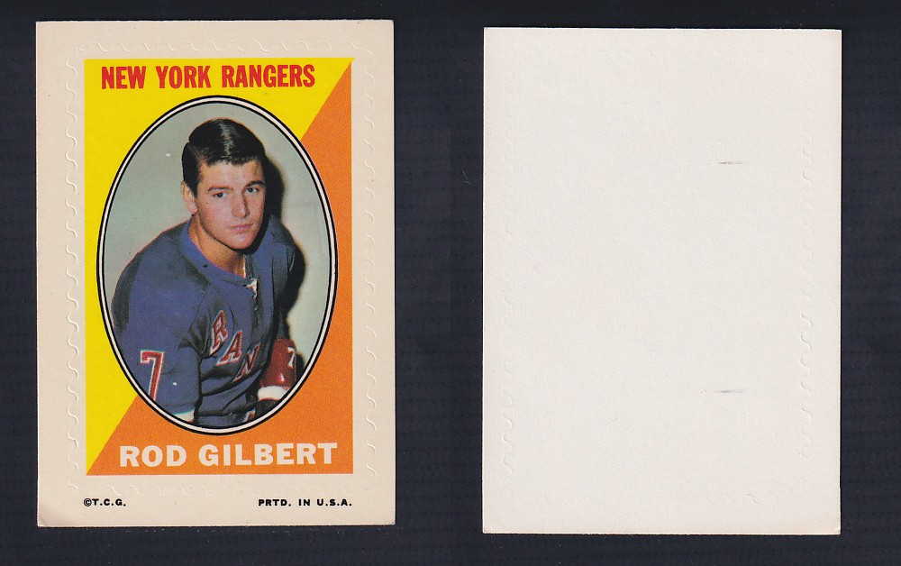 1970-71 O-PEE-CHEE STICKER STAMP R. GILBERT photo 1970-71 O-PEE-CHEE STICKER STAMP R. GILBERT photo