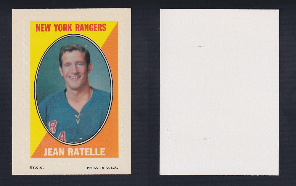 1970-71 O-PEE-CHEE STICKER STAMP J. RATELLE photo 1970-71 O-PEE-CHEE STICKER STAMP J. RATELLE photo