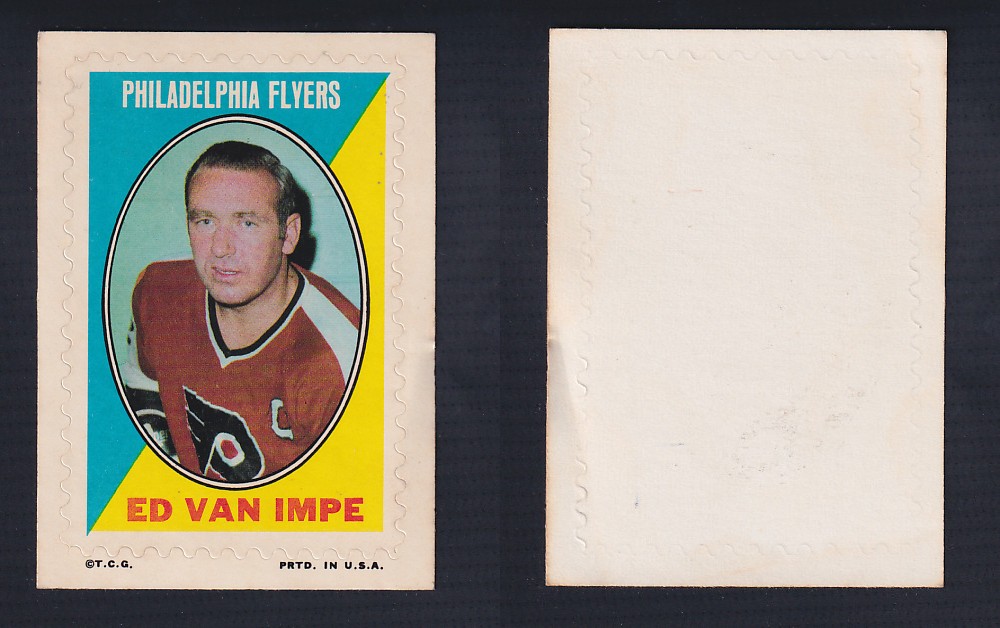 1970-71 O-PEE-CHEE STICKER STAMP E. VAN IMPE photo 1970-71 O-PEE-CHEE STICKER STAMP E. VAN IMPE photo