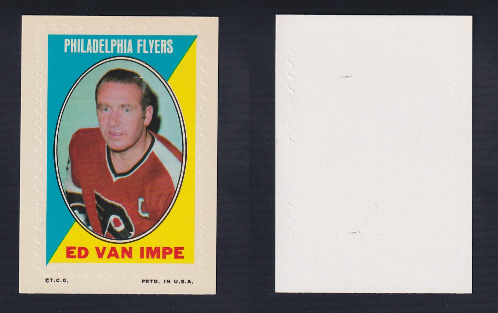 1970-71 O-PEE-CHEE STICKER STAMP E. VAN IMPE photo 1970-71 O-PEE-CHEE STICKER STAMP E. VAN IMPE photo