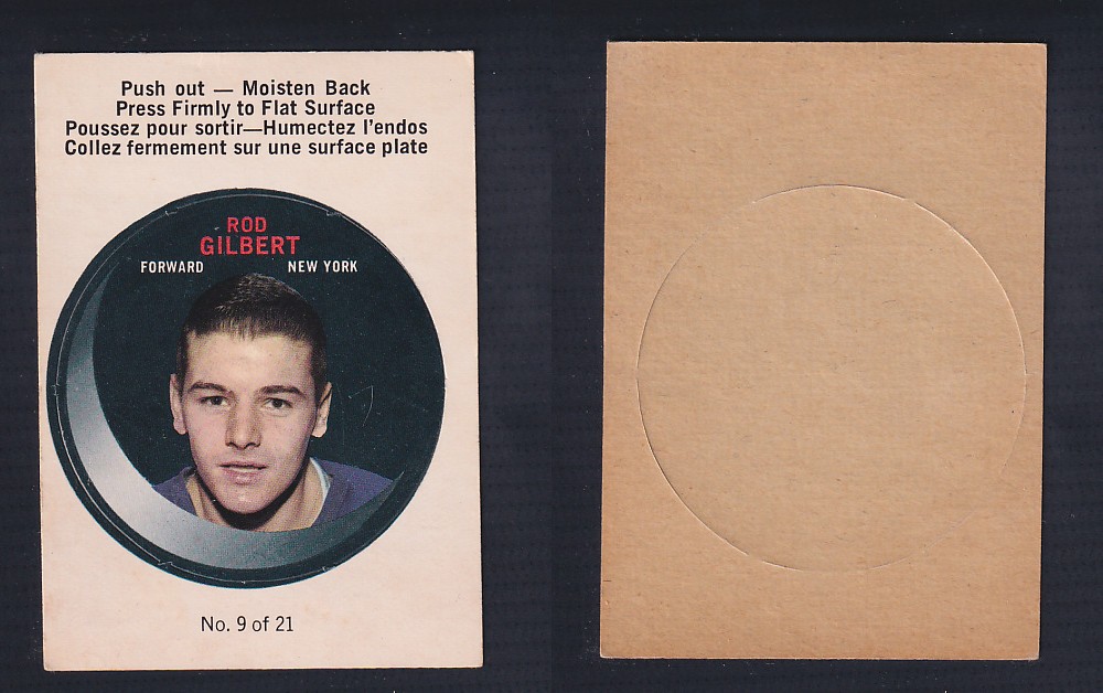 1968-69 O-PEE-CHEE PUCK STICKER #9 R. GILBERT photo 1968-69 O-PEE-CHEE PUCK STICKER #9 R. GILBERT photo