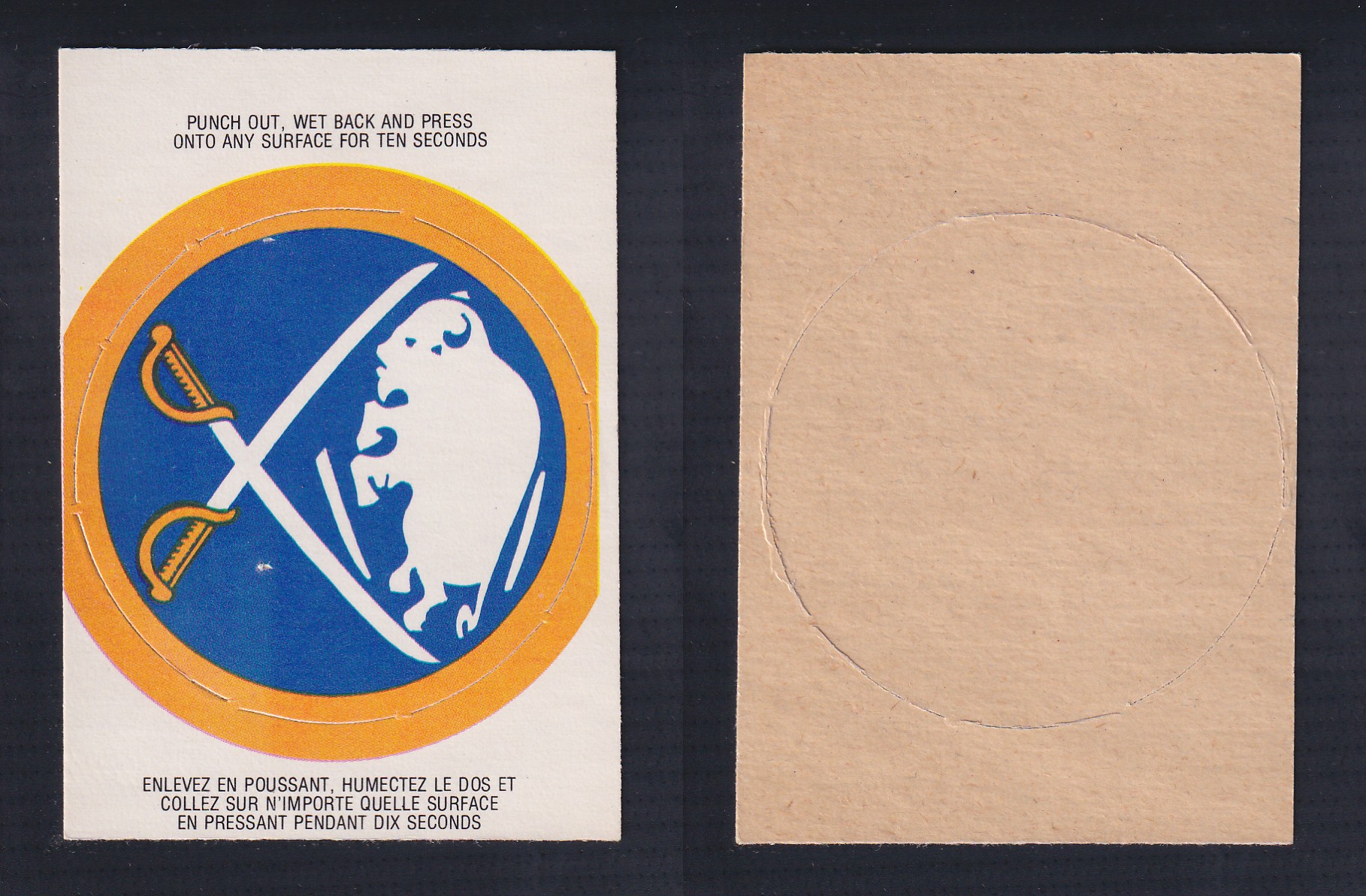 1973-74 O-PEE-CHEE TEAM LOGO BUFFALO SABRES photo 1973-74 O-PEE-CHEE TEAM LOGO BUFFALO SABRES photo
