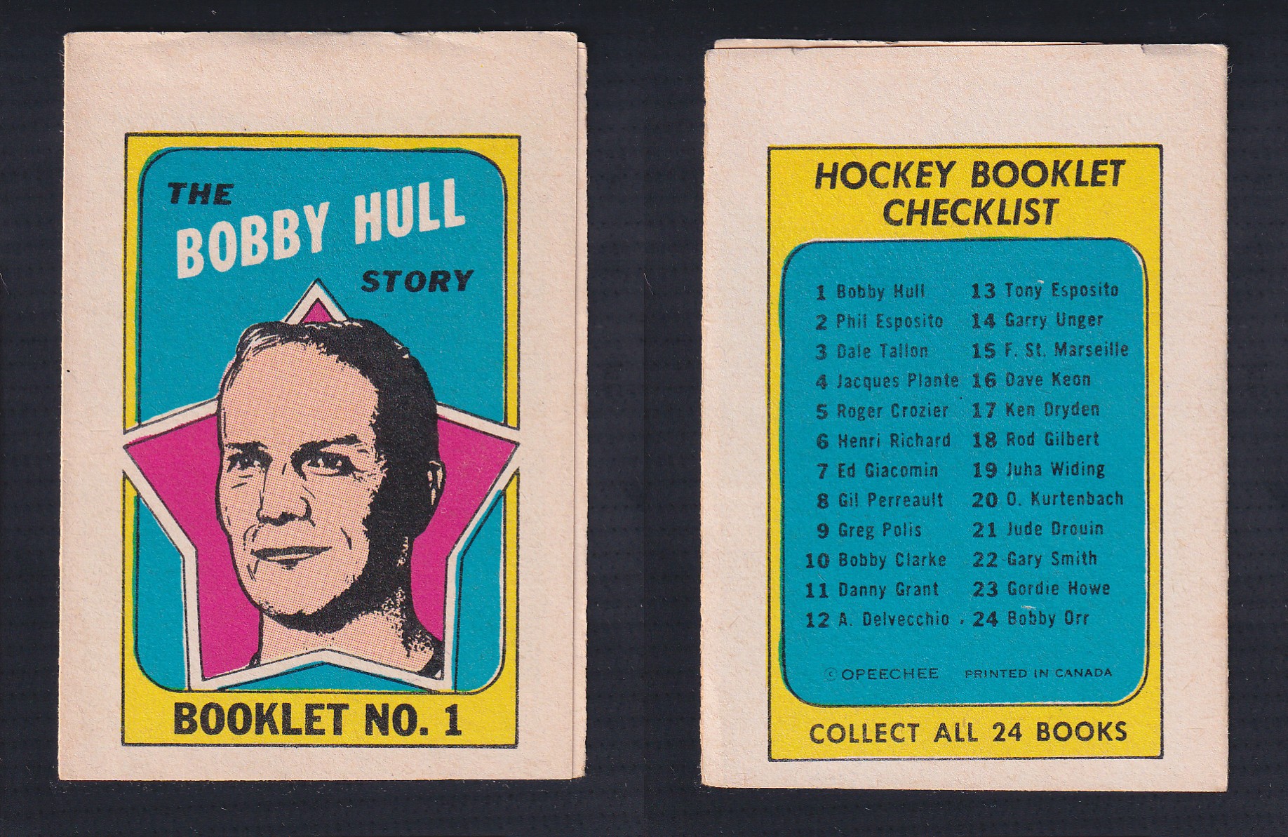 1971-72 O-PEE-CHEE STORY BOOKLET ENGLISH #1 B.HULL photo