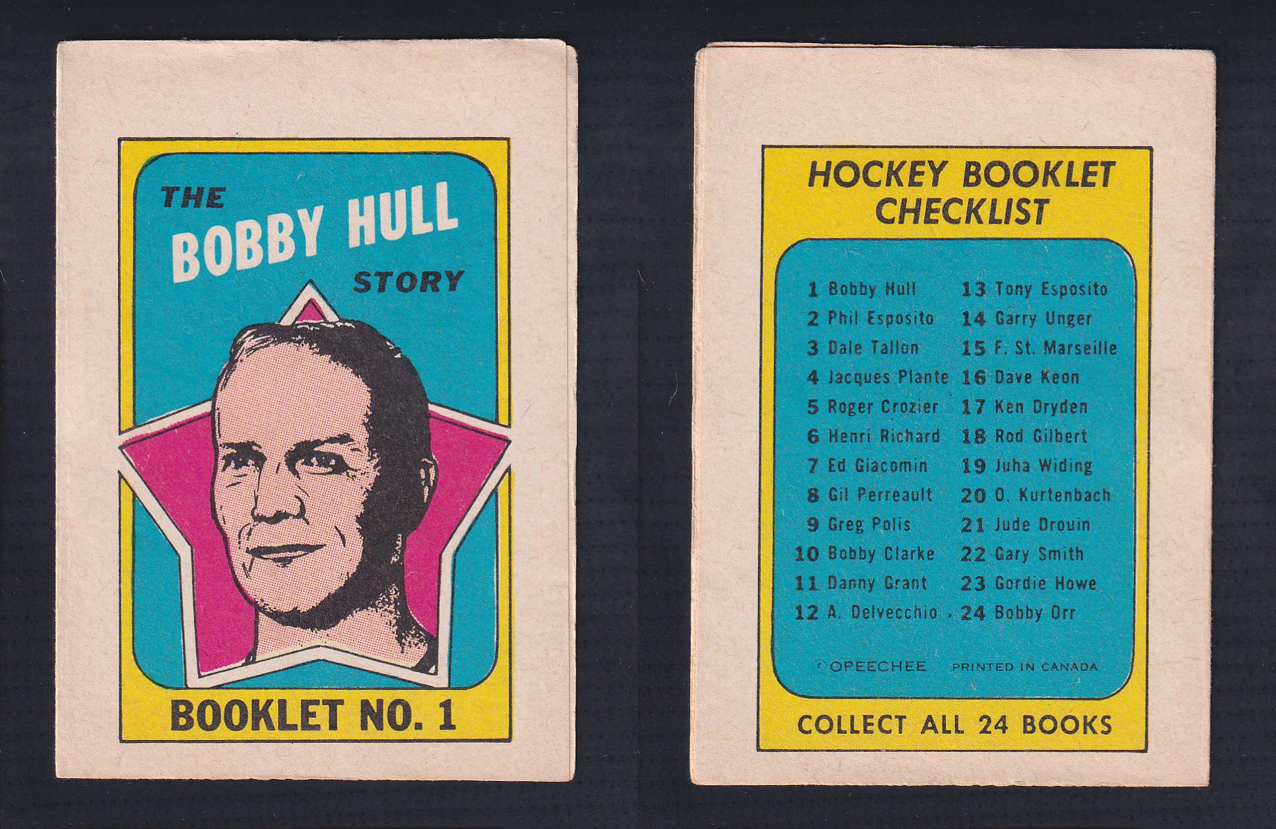 1971-72 O-PEE-CHEE STORY BOOKLET ENGLISH #1 B.HULL photo