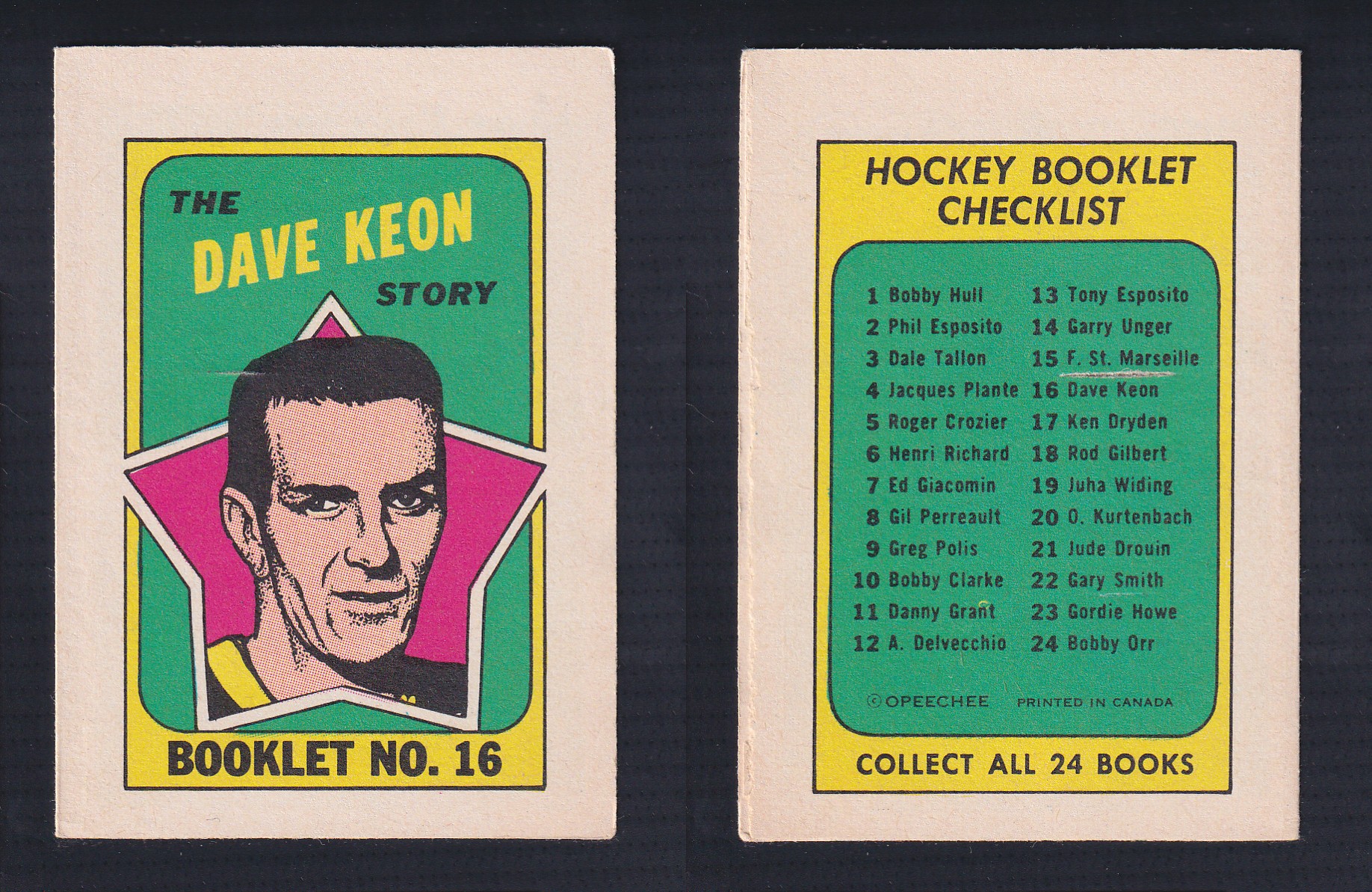 1971-72 O-PEE-CHEE STORY BOOKLET ENGLISH #16 D.KEON photo