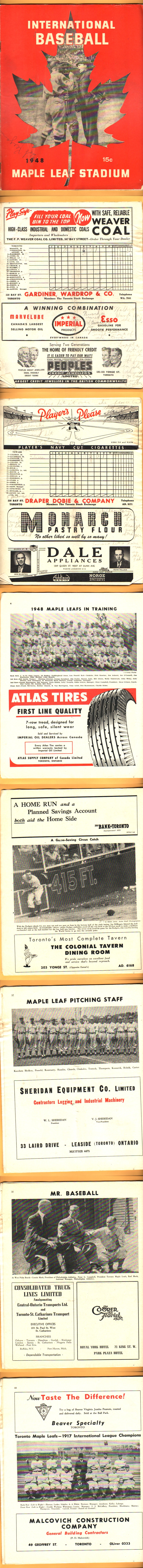 1948 NEWARK VS TORONTO MAPLE LEAFS PROGRAM photo 1948 NEWARK VS TORONTO MAPLE LEAFS PROGRAM photo